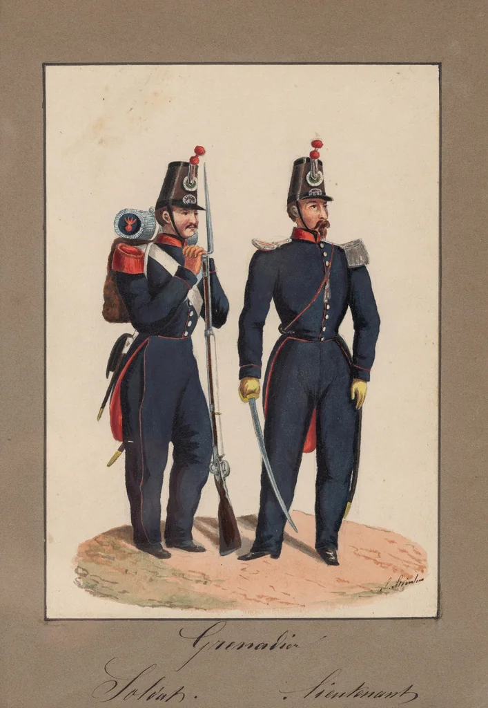 An illustration from Foreign costumes & uniforms, leaf 129