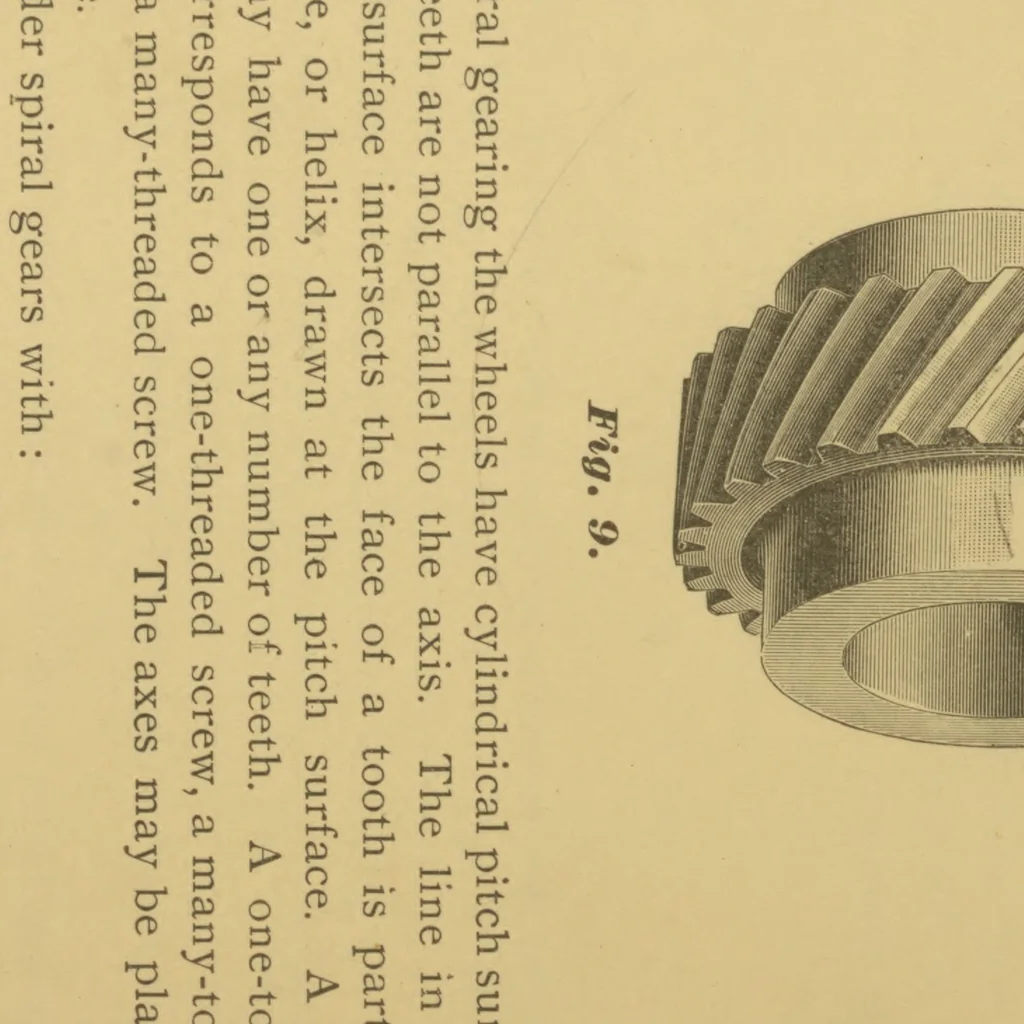 An illustration from Formulas in gearing, with practical suggestions, 1892, leaf 53