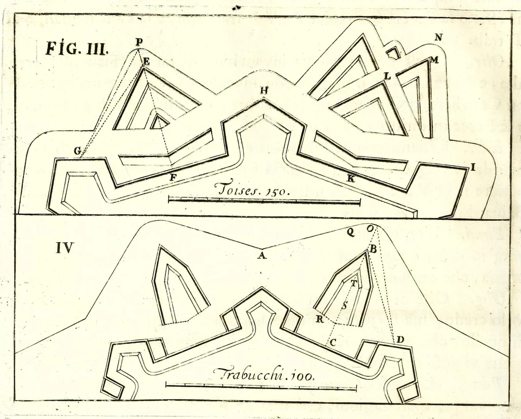 An illustration from Fortificazione a rovescio, 1678, leaf 30