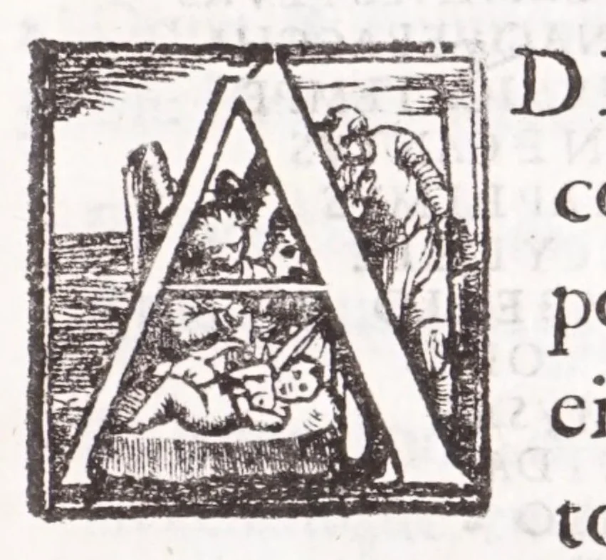An illustration from Fortunii Liceti ... Ad Syringam Publilianam encyclopaedia : in qua Publilij Fistula describitur explicaturq[ue] tactis vetustioribus poematijs sphęrę, throni, labyrinthi, ac pepli, 1635, leaf 15