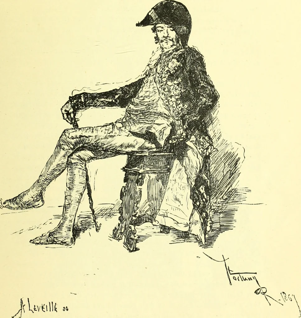 An illustration from Fortuny, 1886, leaf 34