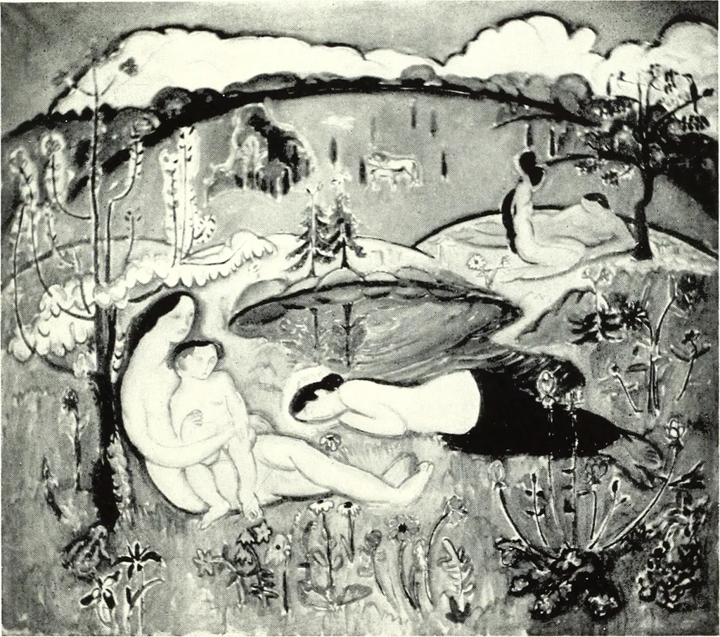 An illustration from The Forum exhibition of modern American painters, Mar. 13th to Mar. 25th, 1916. Committee: Christian Brinton [and others] Artists: Ben Benn [and others] On view at the Anderson Galleries ... New York, 1916, leaf 108