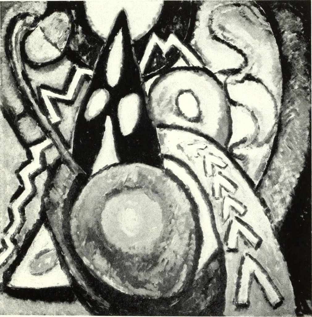 An illustration from The Forum exhibition of modern American painters, Mar. 13th to Mar. 25th, 1916. Committee: Christian Brinton [and others] Artists: Ben Benn [and others] On view at the Anderson Galleries ... New York, 1916, leaf 68