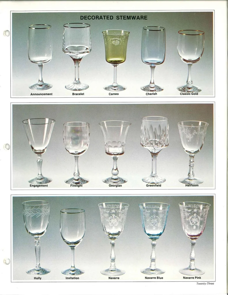 An illustration from Fostoria Glassware Catalog 1977, 1977, leaf 26