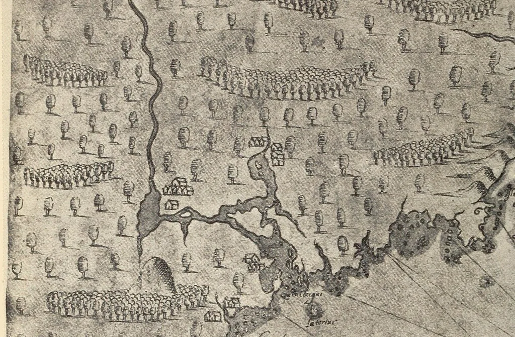 An illustration from The founding of New England, 1921, leaf 64