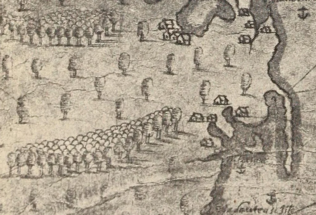 An illustration from The founding of New England, 1921, leaf 64