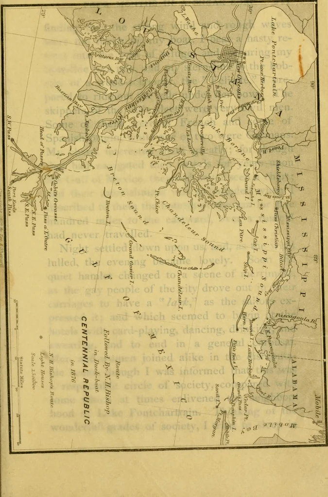 An illustration from Four months in a sneak-box. A boat voyage of 2600 miles down the Ohio and Mississippi rivers, 1879, leaf 234