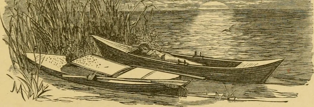 An illustration from Four months in a sneak-box. A boat voyage of 2600 miles down the Ohio and Mississippi rivers, 1879, leaf 266