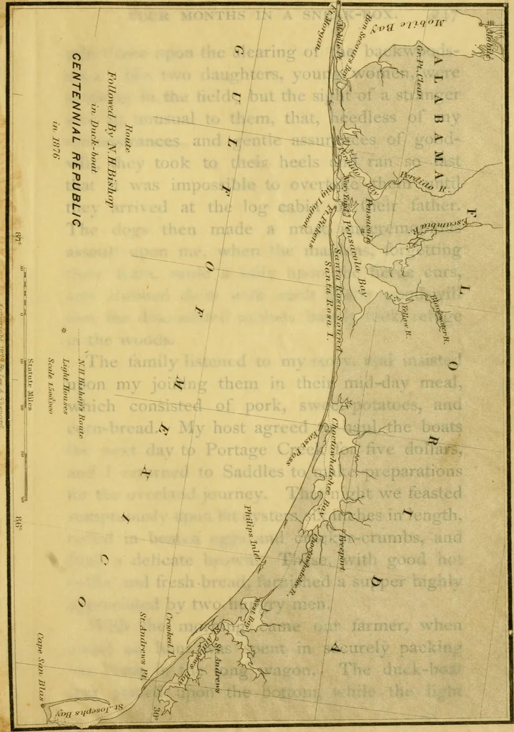 An illustration from Four months in a sneak-box. A boat voyage of 2600 miles down the Ohio and Mississippi rivers, 1879, leaf 274
