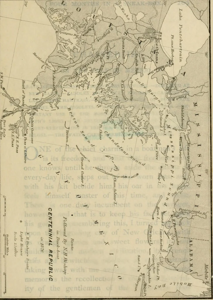 An illustration from Four months in a sneak-box : a boat voyage of 2600 miles down the Ohio and Mississippi Rivers, and along the Gulf of Mexico, 1879, leaf 226