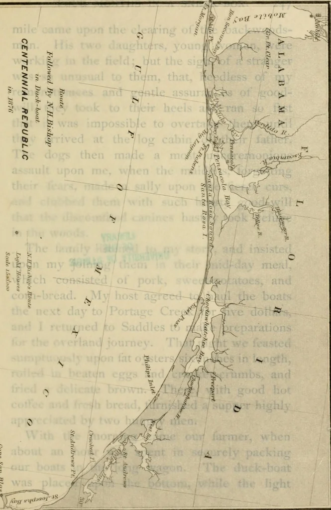 An illustration from Four months in a sneak-box : a boat voyage of 2600 miles down the Ohio and Mississippi Rivers, and along the Gulf of Mexico, 1879, leaf 268