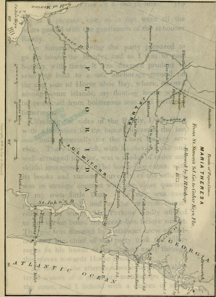 An illustration from Four months in a sneak-box : a boat voyage of 2600 miles down the Ohio and Mississippi Rivers, and along the Gulf of Mexico, 1879, leaf 346