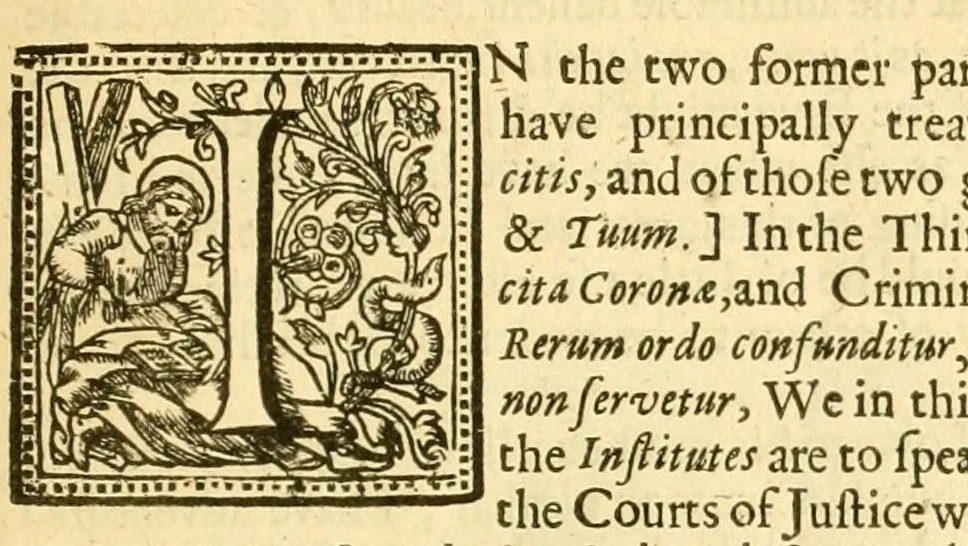 An illustration from The fourth part of the Institutes of the laws of England : concerning the jurisdiction of courts ..., 1644, leaf 21