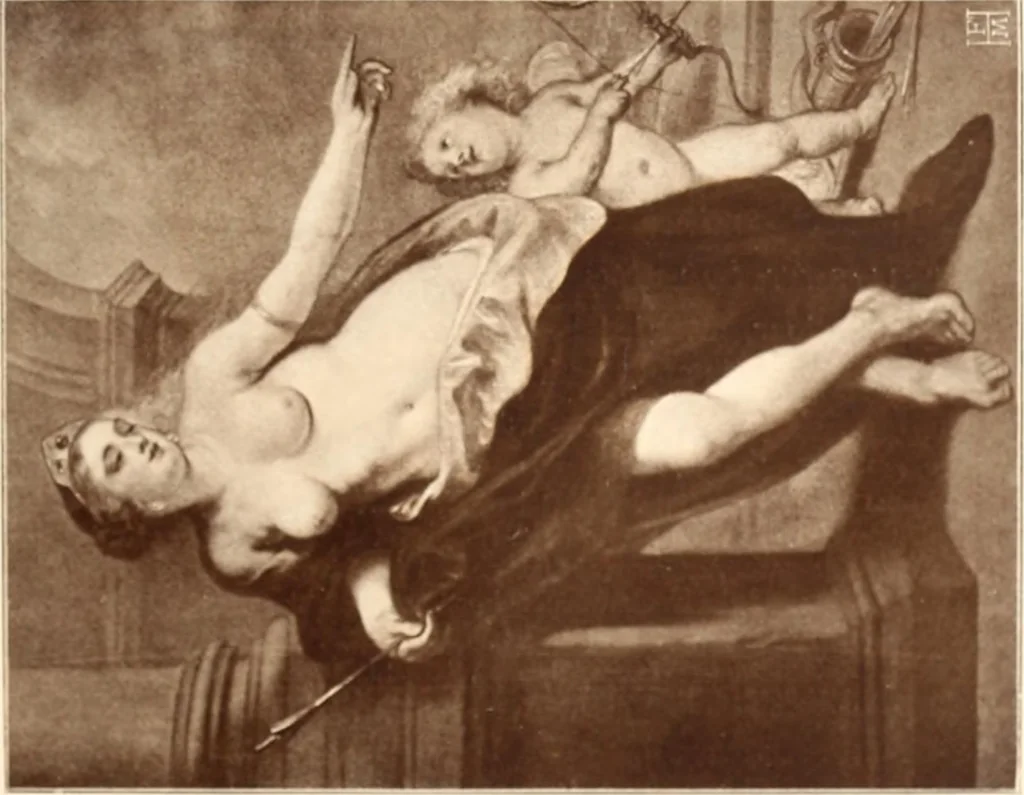An illustration from Illustrated catalogue of the fourth series of 100 paintings by old masters of the Dutch, Flemish, Italian, French, and English schools : being a portion of the Sedelmeyer Gallery, which contains about 1500 pictures by ancient and modern artists, 1897, leaf 45