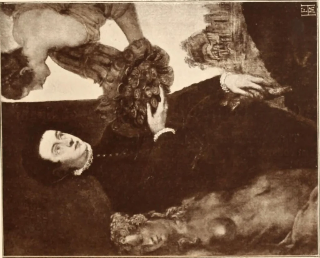 An illustration from Illustrated catalogue of the fourth series of 100 paintings by old masters of the Dutch, Flemish, Italian, French, and English schools : being a portion of the Sedelmeyer Gallery, which contains about 1500 pictures by ancient and modern artists, 1897, leaf 85