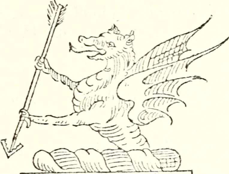 An illustration from The four visitations of Berkshire made and taken by Thomas Benolte, Clarnceuc, anno 1532; by William Harvey, Clarnceux, anno 1566; by Henry Chiting, Chester herald, and John Philipott, Rouge dragon, for William Camden, Clarenceux, anno 1623; and by Elias Ashmole, Windsor herald, for Sir Edward Bysshe, Clarenceux, anno 1665-66, 1907, leaf 131