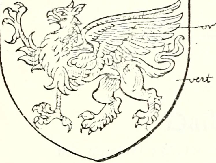 An illustration from The four visitations of Berkshire made and taken by Thomas Benolte, Clarnceuc, anno 1532; by William Harvey, Clarnceux, anno 1566; by Henry Chiting, Chester herald, and John Philipott, Rouge dragon, for William Camden, Clarenceux, anno 1623; and by Elias Ashmole, Windsor herald, for Sir Edward Bysshe, Clarenceux, anno 1665-66, 1907, leaf 251