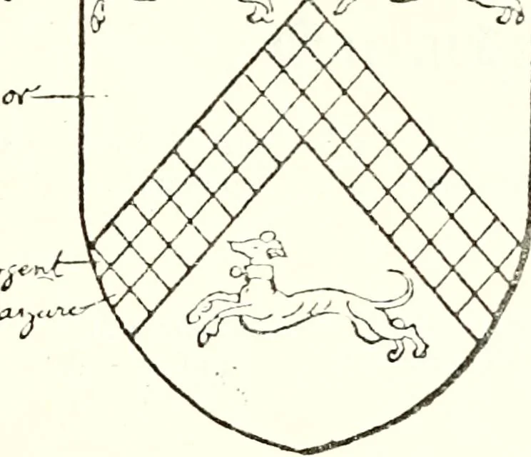 An illustration from The four visitations of Berkshire made and taken by Thomas Benolte, Clarnceuc, anno 1532; by William Harvey, Clarnceux, anno 1566; by Henry Chiting, Chester herald, and John Philipott, Rouge dragon, for William Camden, Clarenceux, anno 1623; and by Elias Ashmole, Windsor herald, for Sir Edward Bysshe, Clarenceux, anno 1665-66, 1907, leaf 291