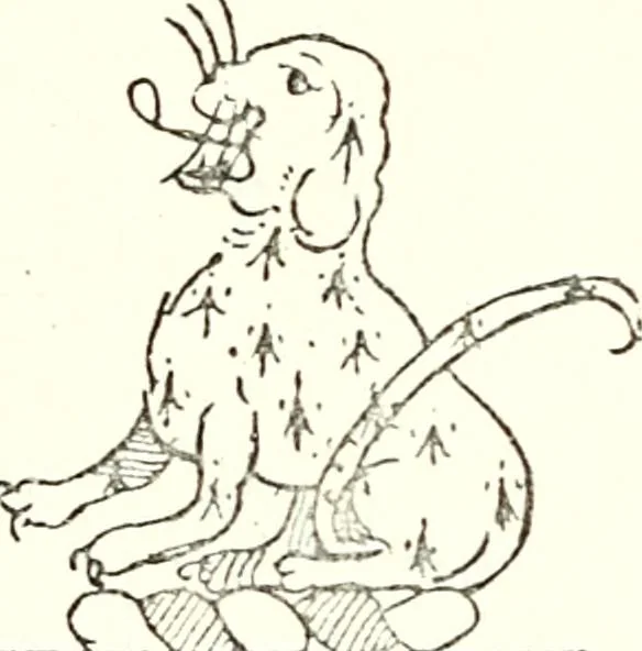 An illustration from The four visitations of Berkshire made and taken by Thomas Benolte, Clarnceuc, anno 1532; by William Harvey, Clarnceux, anno 1566; by Henry Chiting, Chester herald, and John Philipott, Rouge dragon, for William Camden, Clarenceux, anno 1623; and by Elias Ashmole, Windsor herald, for Sir Edward Bysshe, Clarenceux, anno 1665-66, 1907, leaf 409