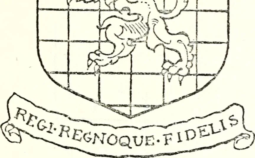 An illustration from The four visitations of Berkshire made and taken by Thomas Benolte, Clarnceuc, anno 1532; by William Harvey, Clarnceux, anno 1566; by Henry Chiting, Chester herald, and John Philipott, Rouge dragon, for William Camden, Clarenceux, anno 1623; and by Elias Ashmole, Windsor herald, for Sir Edward Bysshe, Clarenceux, anno 1665-66, 1907, leaf 423