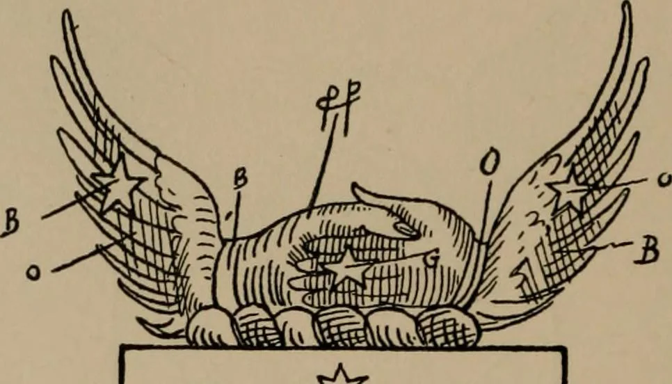 An illustration from The four visitations of Berkshire made and taken by Thomas Benolte, Clarnceuc, anno 1532; by William Harvey, Clarnceux, anno 1566; by Henry Chiting, Chester herald, and John Philipott, Rouge dragon, for William Camden, Clarenceux, anno 1623; and by Elias Ashmole, Windsor herald, for Sir Edward Bysshe, Clarenceux, anno 1665-66, 1907, leaf 106