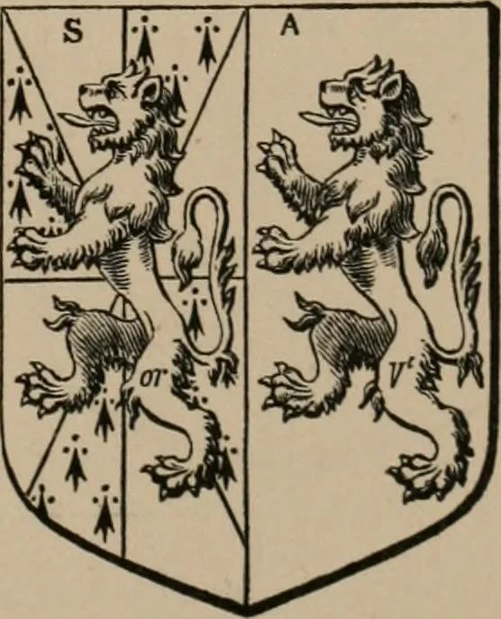 An illustration from The four visitations of Berkshire made and taken by Thomas Benolte, Clarnceuc, anno 1532; by William Harvey, Clarnceux, anno 1566; by Henry Chiting, Chester herald, and John Philipott, Rouge dragon, for William Camden, Clarenceux, anno 1623; and by Elias Ashmole, Windsor herald, for Sir Edward Bysshe, Clarenceux, anno 1665-66, 1907, leaf 531