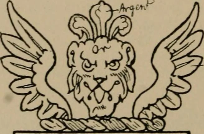 An illustration from The four visitations of Berkshire made and taken by Thomas Benolte, Clarnceuc, anno 1532; by William Harvey, Clarnceux, anno 1566; by Henry Chiting, Chester herald, and John Philipott, Rouge dragon, for William Camden, Clarenceux, anno 1623; and by Elias Ashmole, Windsor herald, for Sir Edward Bysshe, Clarenceux, anno 1665-66, 1907, leaf 570