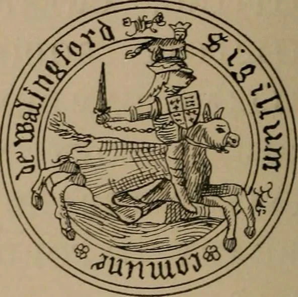 An illustration from The four visitations of Berkshire made and taken by Thomas Benolte, Clarnceuc, anno 1532; by William Harvey, Clarnceux, anno 1566; by Henry Chiting, Chester herald, and John Philipott, Rouge dragon, for William Camden, Clarenceux, anno 1623; and by Elias Ashmole, Windsor herald, for Sir Edward Bysshe, Clarenceux, anno 1665-66, 1907, leaf 86