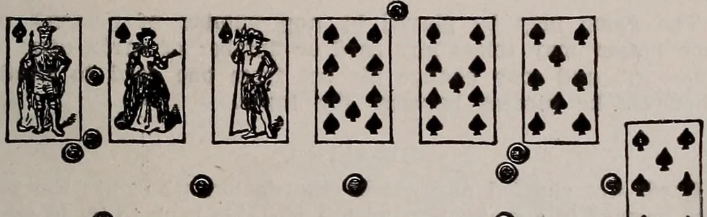 An illustration from Fox's revised edition of Hoyle's games.., 1912, leaf 133