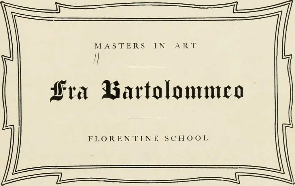 An illustration from Fra Bartolommeo : Florentine school, 1904, leaf 8