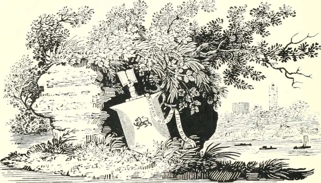 An illustration from Fragrance among old volumes; essays and idylls of a book lover, 1910, leaf 73