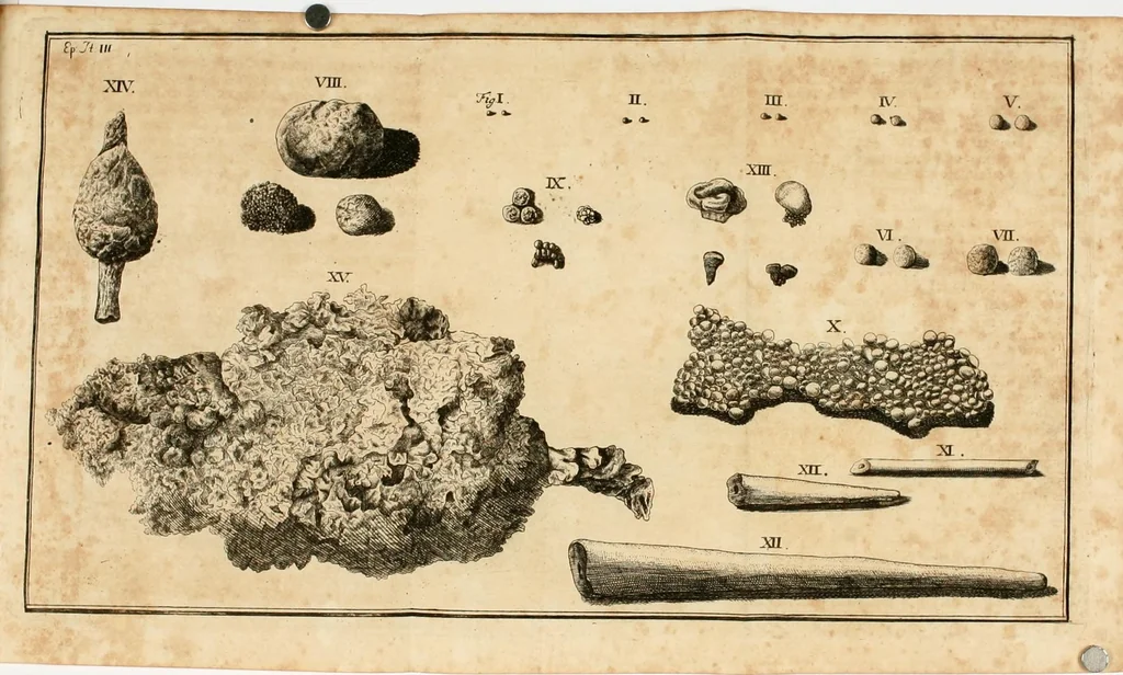 An illustration from Franc. Ern. Bruckmanni, med. doct. acad. caesar. nat. cur. et soc., reg. Pruss. Scient. Colleg. et practic. Wolffenb. Epistola itineraria I-[XII] .., 1728, leaf 28