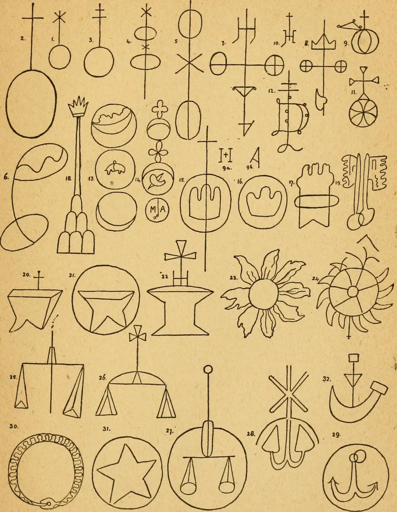 An illustration from Francis Bacon and his secret society. An attempt to collect and unite the lost links of a long and strong chain, 1891, leaf 379