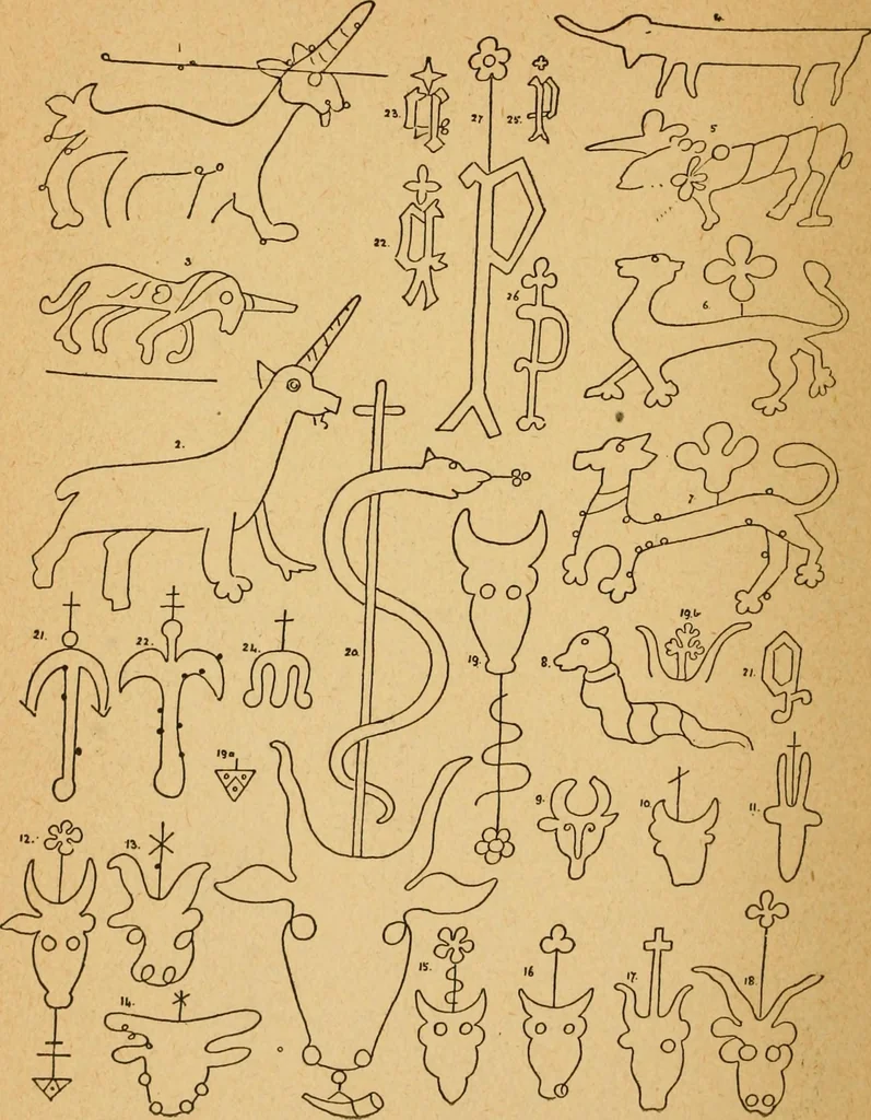 An illustration from Francis Bacon and his secret society. An attempt to collect and unite the lost links of a long and strong chain, 1891, leaf 380