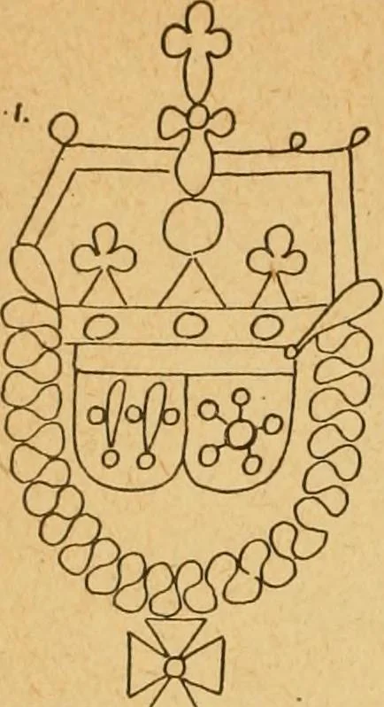 An illustration from Francis Bacon and his secret society. An attempt to collect and unite the lost links of a long and strong chain, 1891, leaf 384
