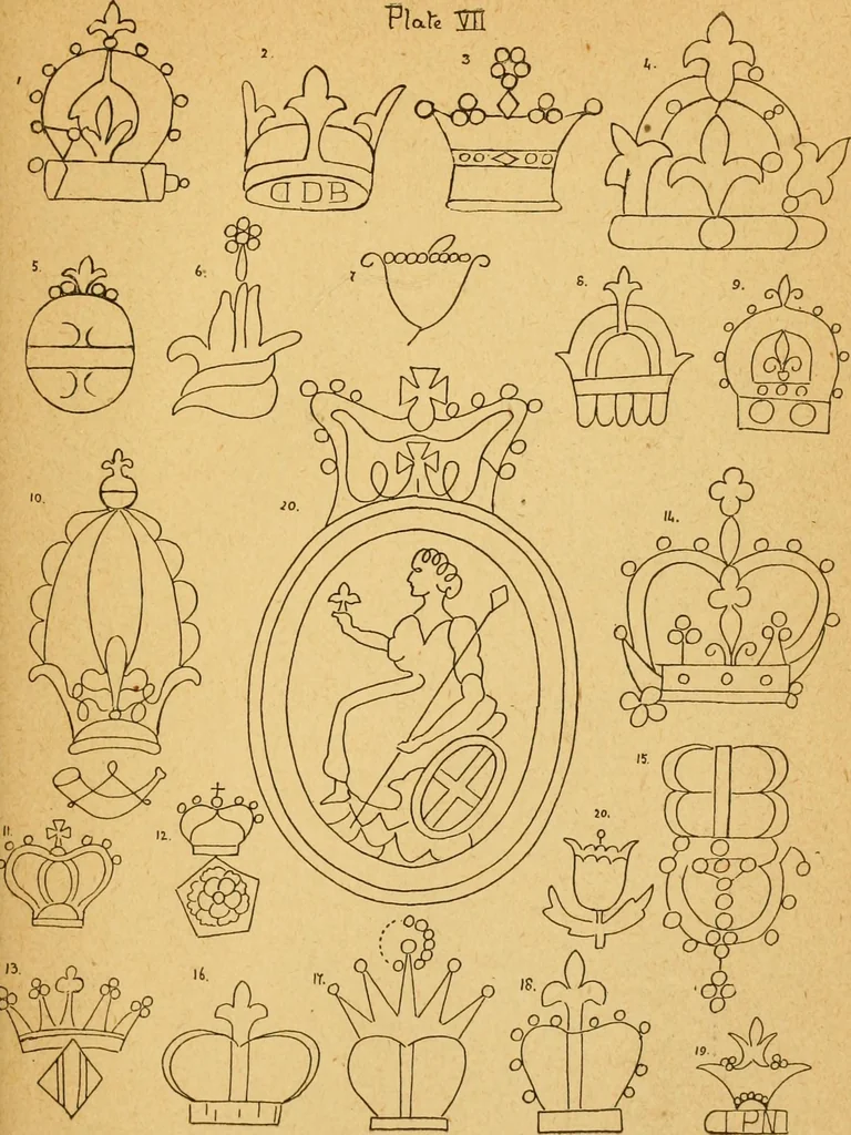 An illustration from Francis Bacon and his secret society. An attempt to collect and unite the lost links of a long and strong chain, 1891, leaf 385