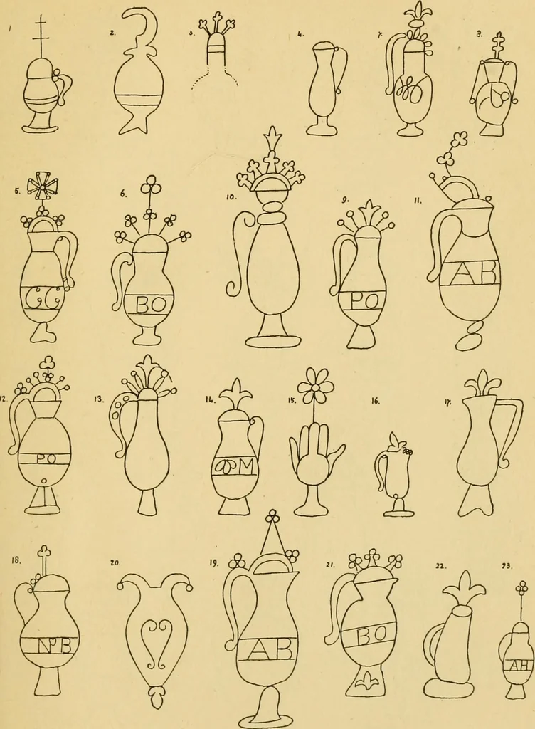 An illustration from Francis Bacon and his secret society. An attempt to collect and unite the lost links of a long and strong chain, 1891, leaf 393