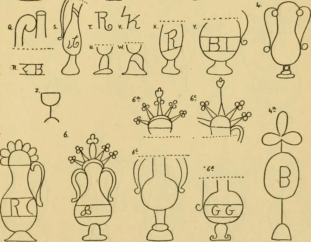 An illustration from Francis Bacon and his secret society. An attempt to collect and unite the lost links of a long and strong chain, 1891, leaf 399
