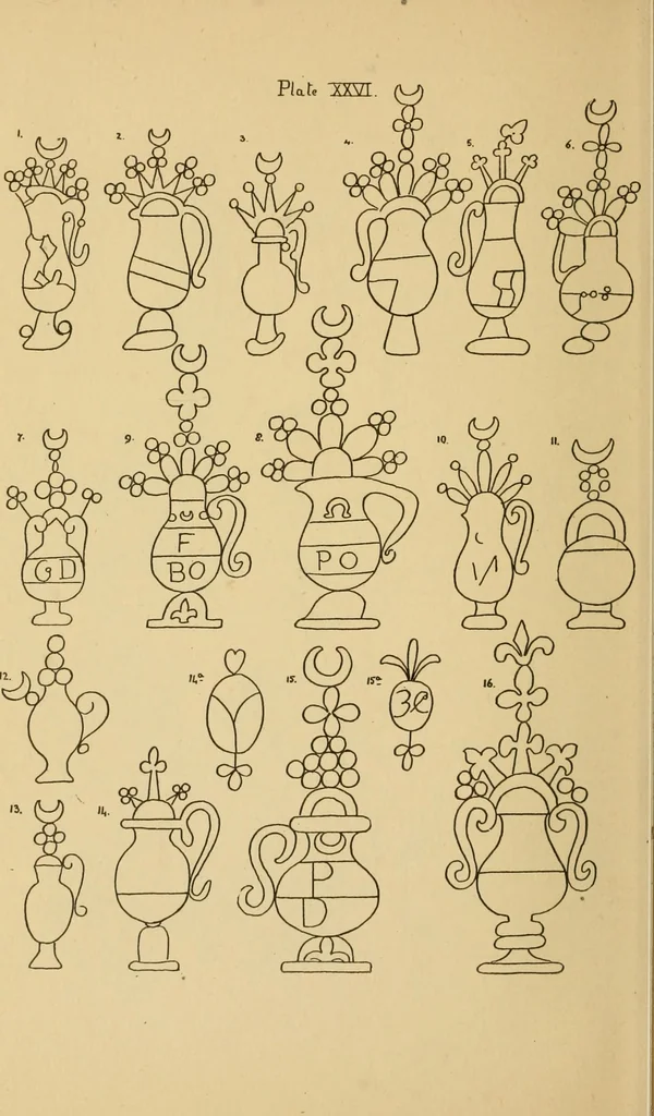 An illustration from Francis Bacon and his secret society. An attempt to collect and unite the lost links of a long and strong chain, 1891, leaf 404
