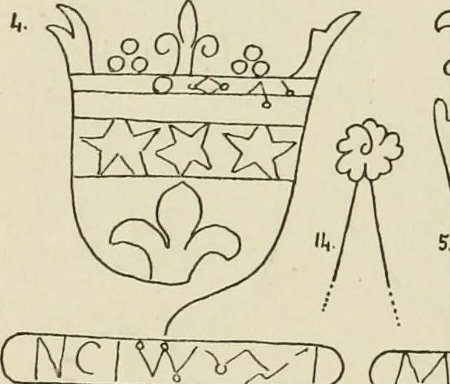 An illustration from Francis Bacon and his secret society. An attempt to collect and unite the lost links of a long and strong chain, 1891, leaf 382