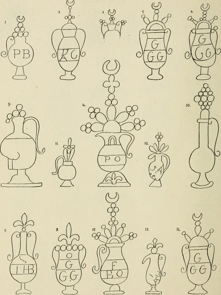 An illustration from Francis Bacon and his secret society. An attempt to collect and unite the lost links of a long and strong chain, 1891, leaf 394