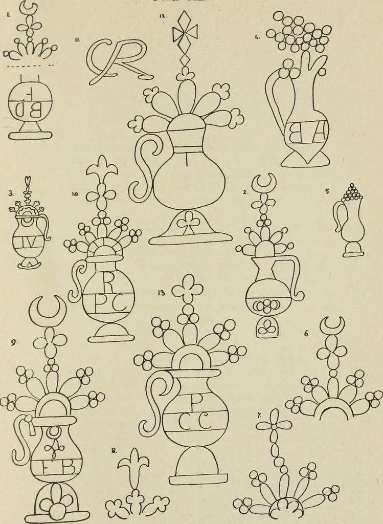 An illustration from Francis Bacon and his secret society. An attempt to collect and unite the lost links of a long and strong chain, 1891, leaf 403