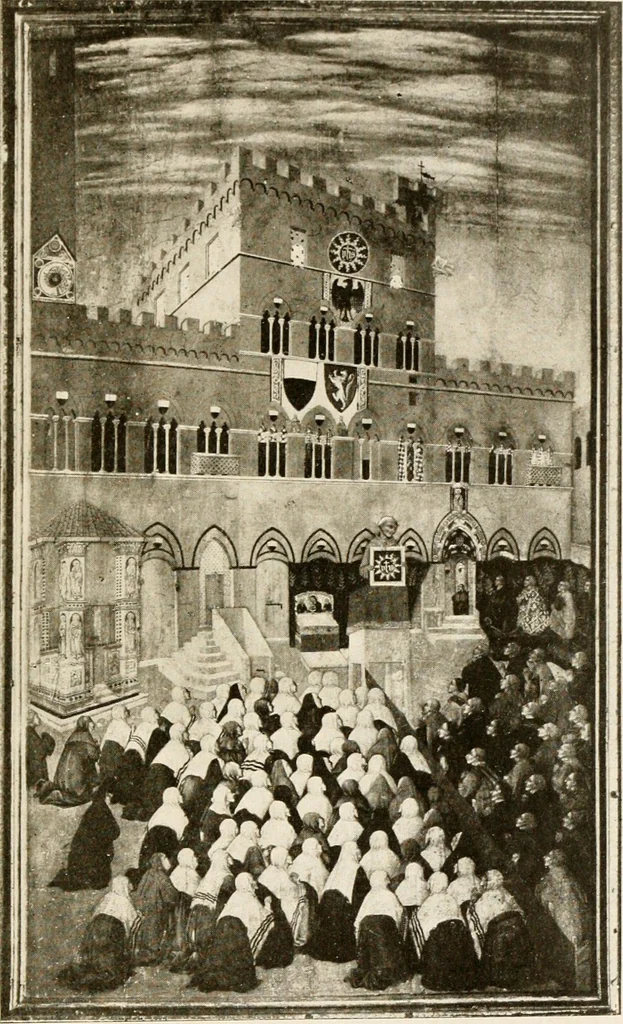 An illustration from Franciscan legends in Italian art : pictures in Italian churches and galleries, 1905, leaf 232