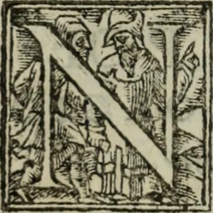 An illustration from Franciscanus & fratres, quibus accessere varia eiusdem & aliorum poemata pagina, 1568, leaf 155