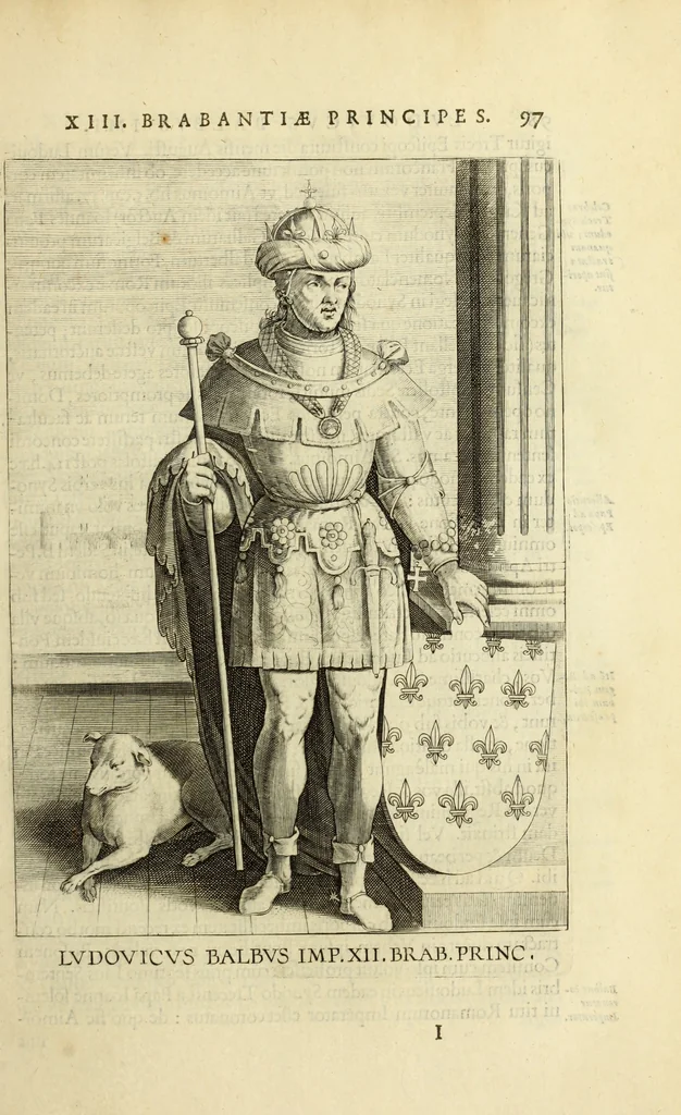 An illustration from Francisci Haraei Annales ducum seu principum Brabantiae totiusq. Belgii : tomi tres : quorum primo solius Brabantiae, secundo Belgii vniti principum res gestae, tertio belgici tumultus, vsque ad inducias anno M. DC. IX. pactas, enarrantur : cum ducum seu principum imaginibus, et breui rerum per omnem Europam illustrium narratione, 1623, leaf 136