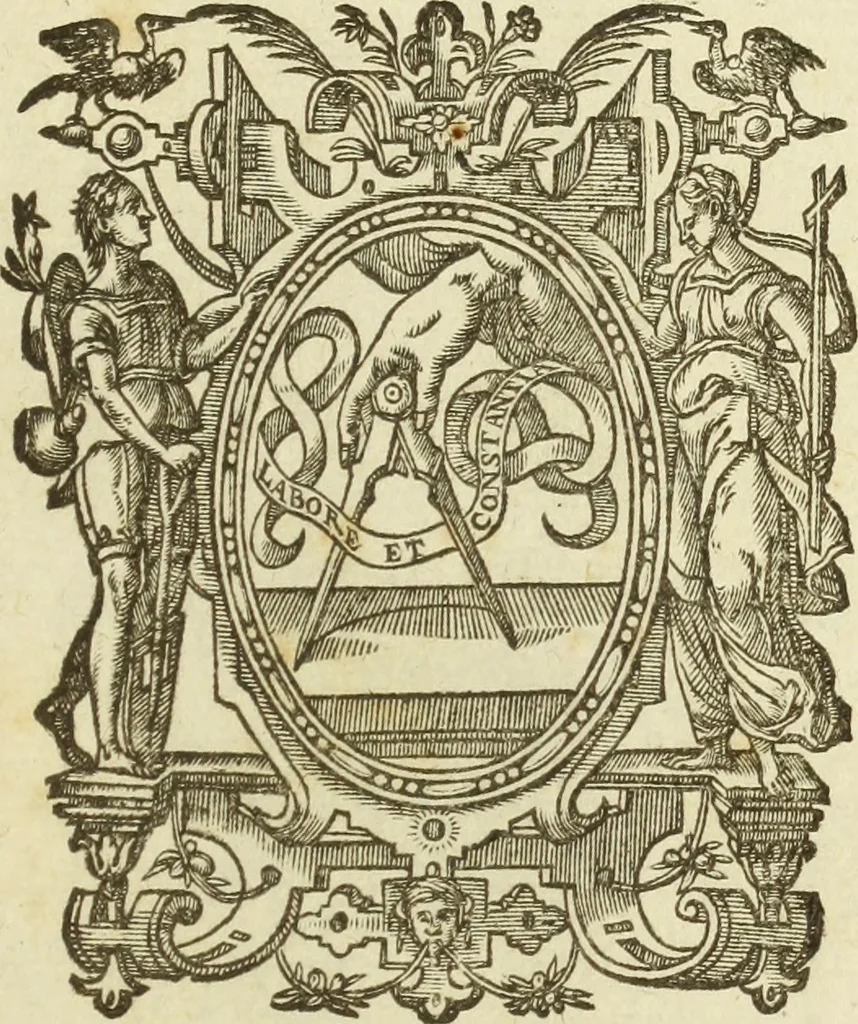 An illustration from Francisci Haraei Annales ducum seu principum Brabantiae totiusq. Belgii : tomi tres : quorum primo solius Brabantiae, secundo Belgii vniti principum res gestae, tertio belgici tumultus, vsque ad inducias anno M. DC. IX. pactas, enarrantur : cum ducum seu principum imaginibus, et breui rerum per omnem Europam illustrium narratione, 1623, leaf 804
