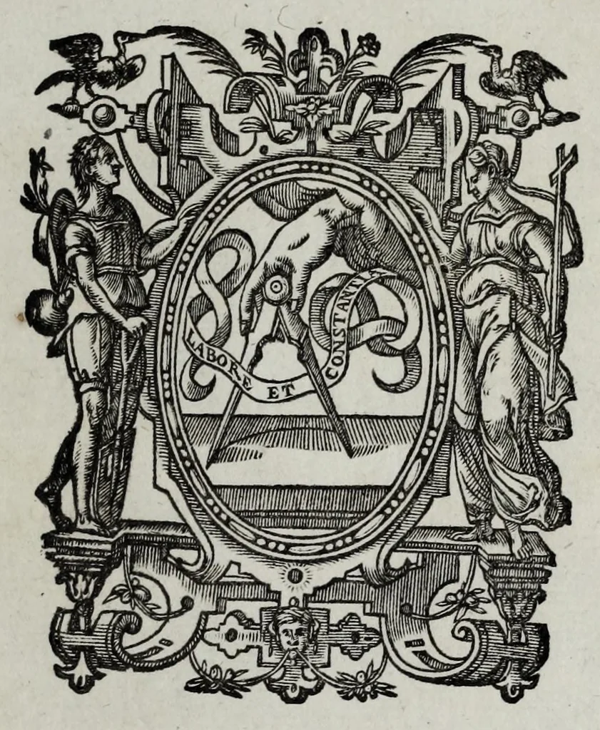 An illustration from Francisci Haraei Annales ducum seu principum Brabantiae totiusq. Belgii : tomi tres, quorum primo solius Brabantiae, secundo Belgii vniti principum res gestae, tertio Belgici tumultus, vsque ad indvcias anno M. DC. IX. pactas, enarrantur : cum dvcvm seu principvm imaginibus, et breui rerum per omnem Evropam illustrium narratione, 1623, leaf 827