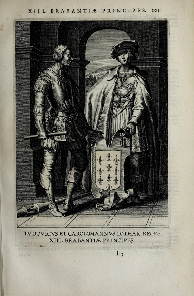 An illustration from Francisci Haraei Annales ducum seu principum Brabantiae totiusq. Belgii : tomi tres, quorum primo solius Brabantiae, secundo Belgii vniti principum res gestae, tertio Belgici tumultus, vsque ad indvcias anno M. DC. IX. pactas, enarrantur : cum dvcvm seu principvm imaginibus, et breui rerum per omnem Evropam illustrium narratione, 1623, leaf 141