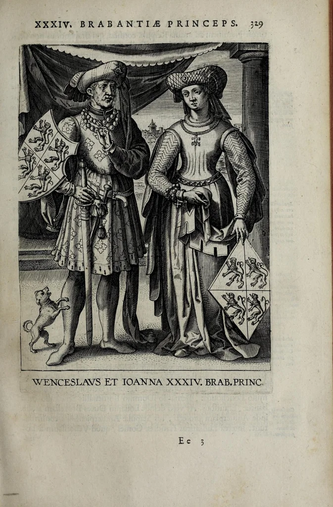 An illustration from Francisci Haraei Annales ducum seu principum Brabantiae totiusq. Belgii : tomi tres, quorum primo solius Brabantiae, secundo Belgii vniti principum res gestae, tertio Belgici tumultus, vsque ad indvcias anno M. DC. IX. pactas, enarrantur : cum dvcvm seu principvm imaginibus, et breui rerum per omnem Evropam illustrium narratione, 1623, leaf 373