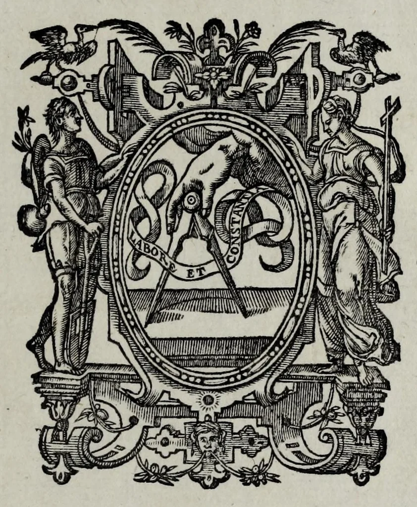 An illustration from Francisci Haraei Annales ducum seu principum Brabantiae totiusq. Belgii : tomi tres, quorum primo solius Brabantiae, secundo Belgii vniti principum res gestae, tertio Belgici tumultus, vsque ad indvcias anno M. DC. IX. pactas, enarrantur : cum dvcvm seu principvm imaginibus, et breui rerum per omnem Evropam illustrium narratione, 1623, leaf 871